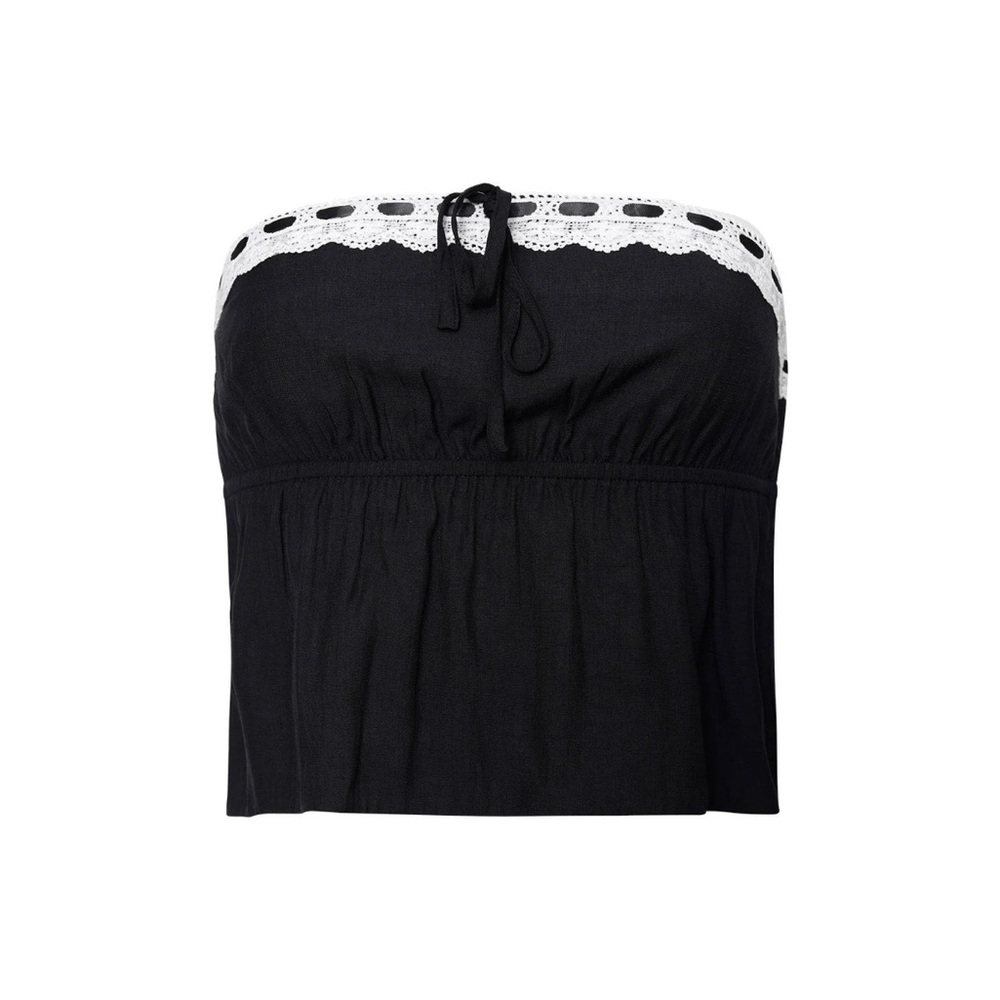 Tiger Mist Black Top NWT black and lace cropped matching skirt size S and M